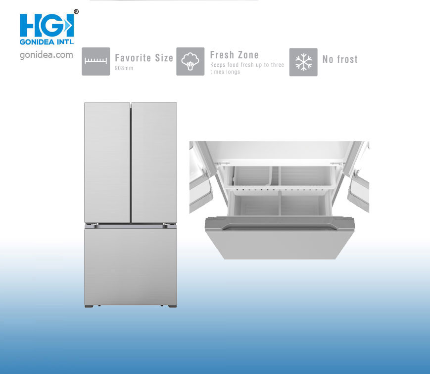 Double Door Kitchen Frost Free Refrigerator Side By Side 490 Litre 41db