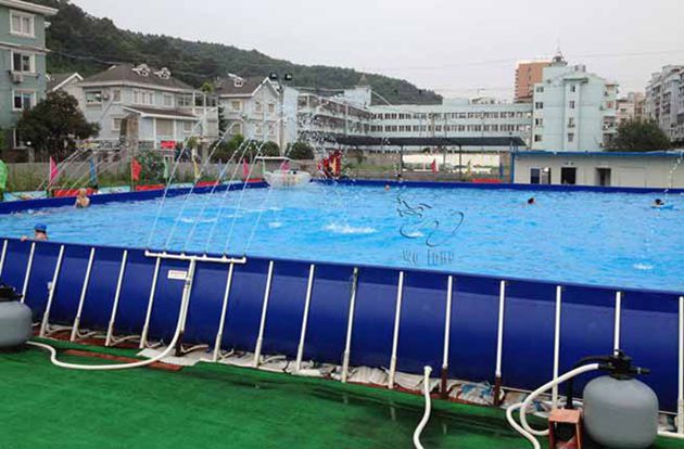 hot pvc custom steel frame pool, inflatable pool