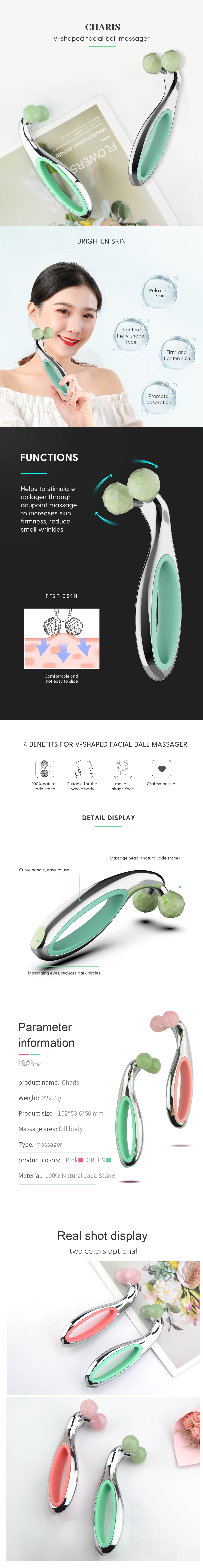 Eyes Wrinkle Lift Handmade 3D Y Shape Massage Roller Valentine'S Day Gift