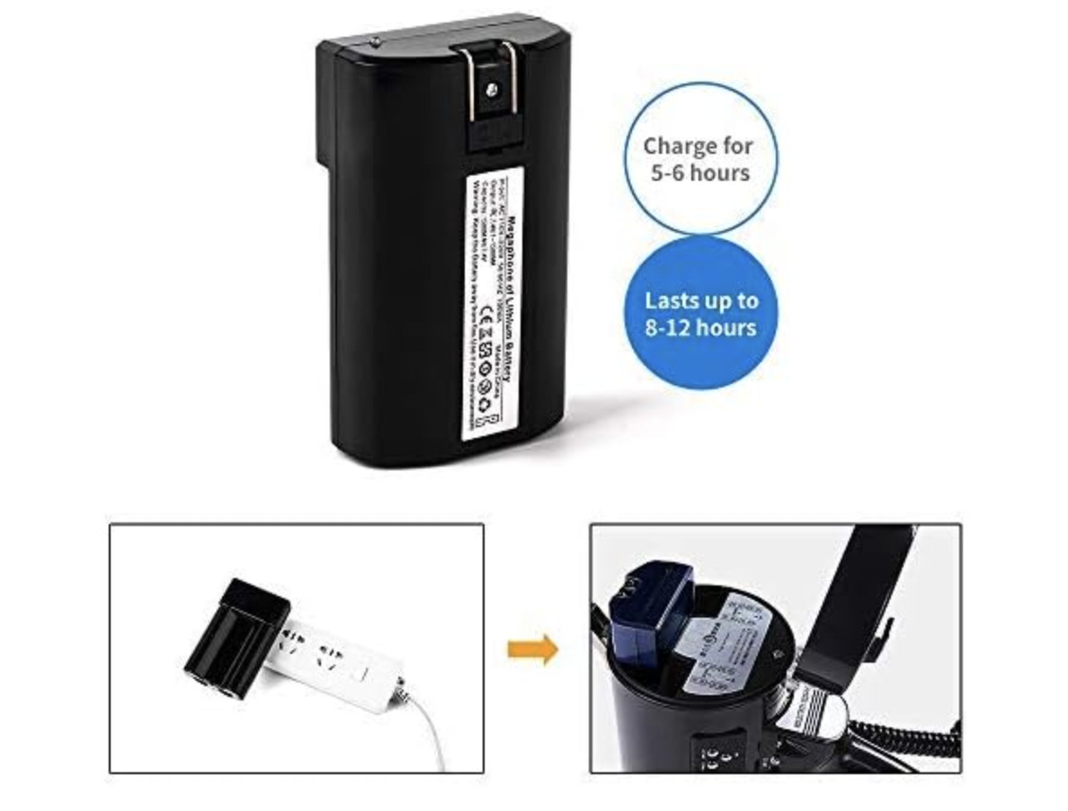 Rechargeable Military School Megaphone Bluetooth Speaker Police Siren Megaphone 1KM