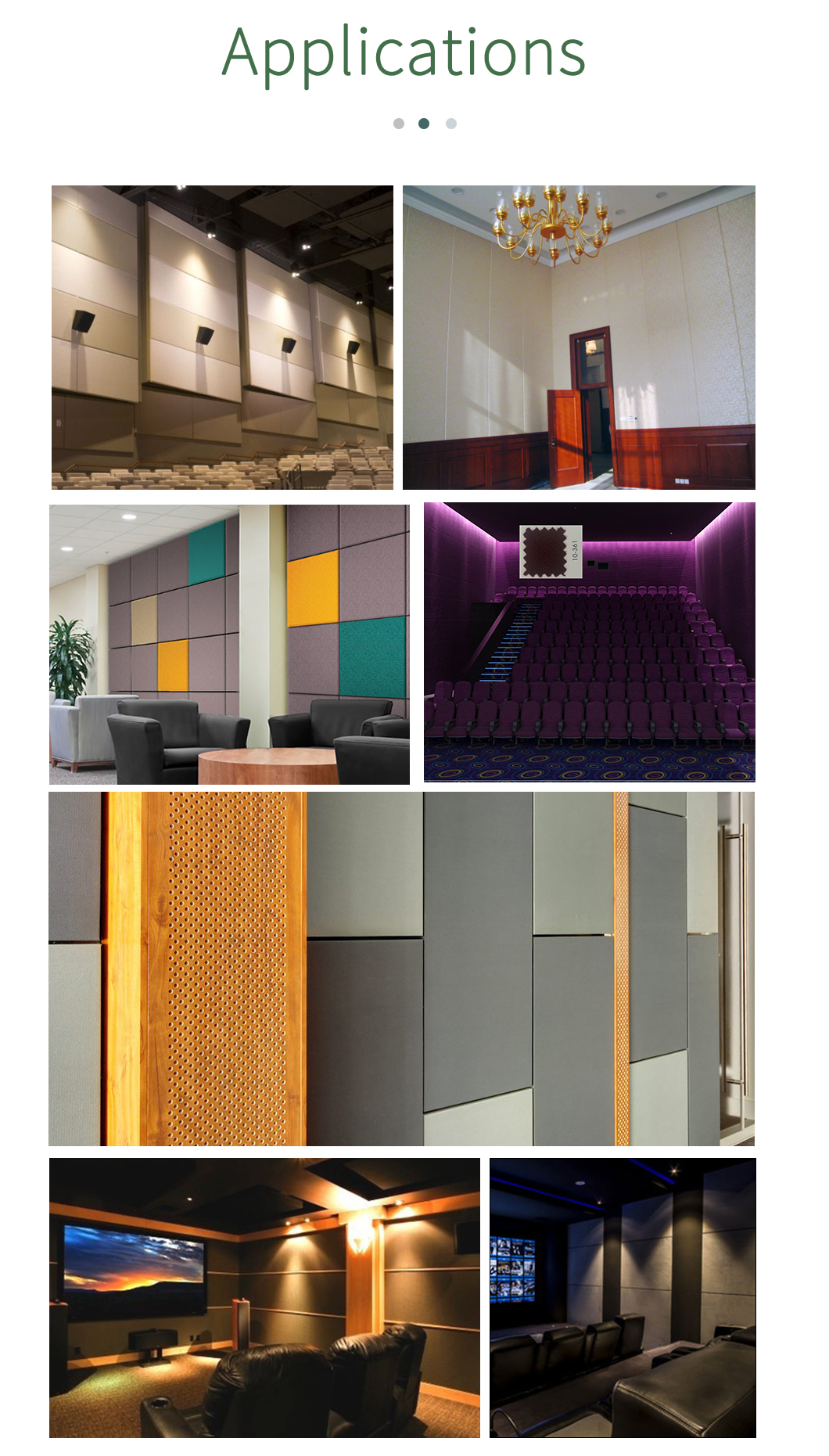 Soundproof Decoration Material High Density Fabric Covered Acoustic Board