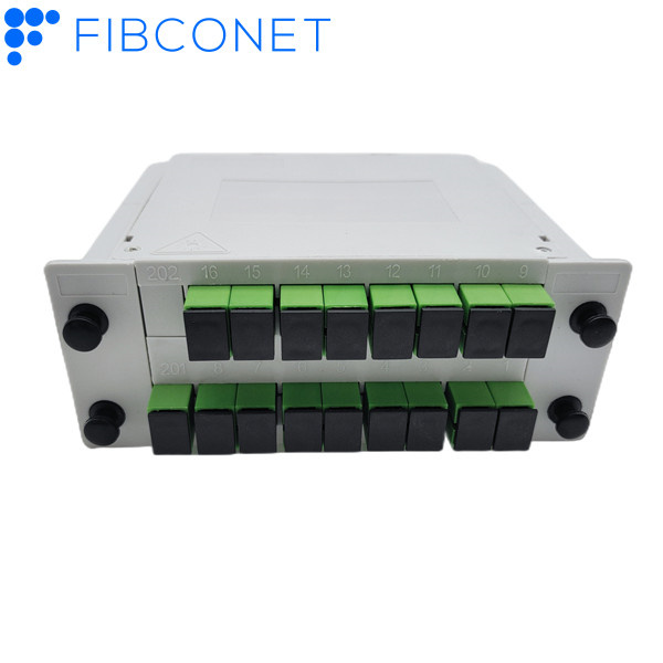 Compact Design 1*8 1*16 SC APC UPC Optical PLC Fiber Optic Cassette Type PLC Splitter