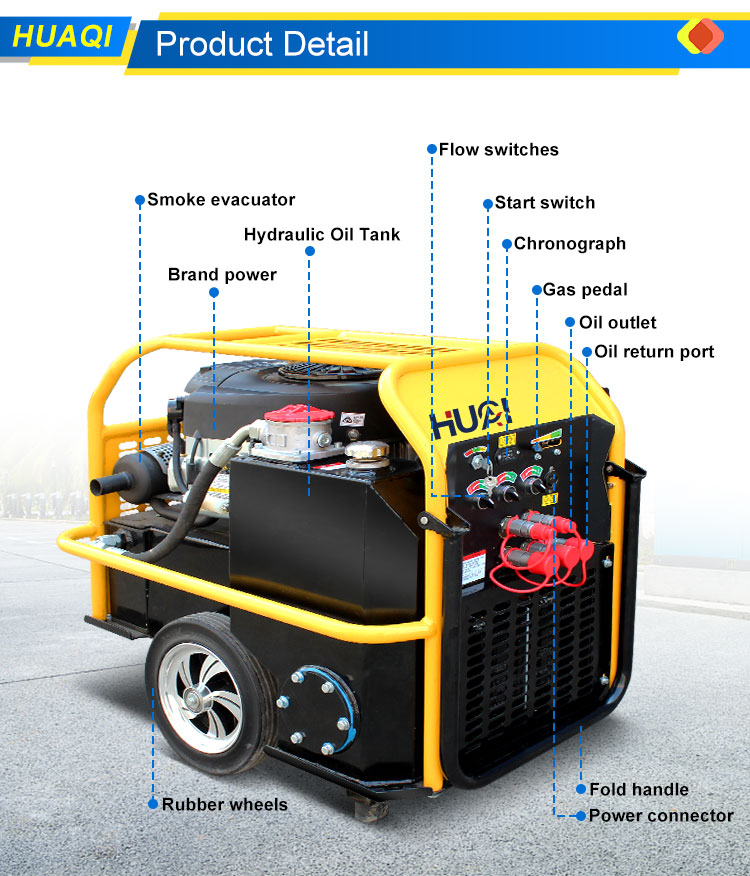 Portable Gas Engine Hydraulic Power Pack Unit For Hydraulic Auger Hand Push Type Station