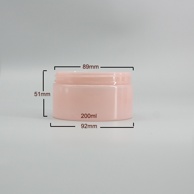 200ml 250ml Pink Body Cosmetic PET Plastic Jars