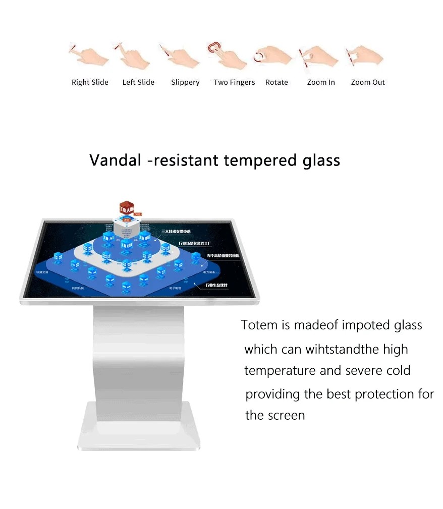 Exhibition Hall Interactive Self Service Kiosk 21.5 32 43 55'' Android Windows