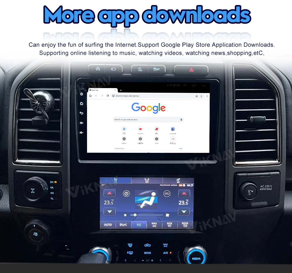 8 Core Ford F150 Android Car Radio With AC Screen Car Climate Control