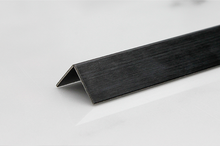 L Shaped Tile Edge Trim Color PVD Coated Rose Blonde Finish Stainless Steel