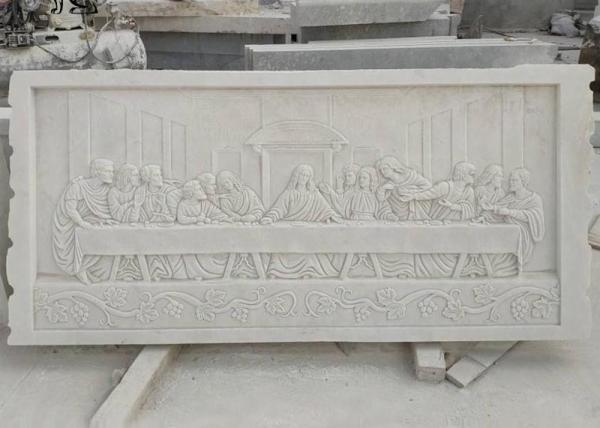 Marble Last Dinner Relief 3D Stone Last Supper Wall Sculpture Religious