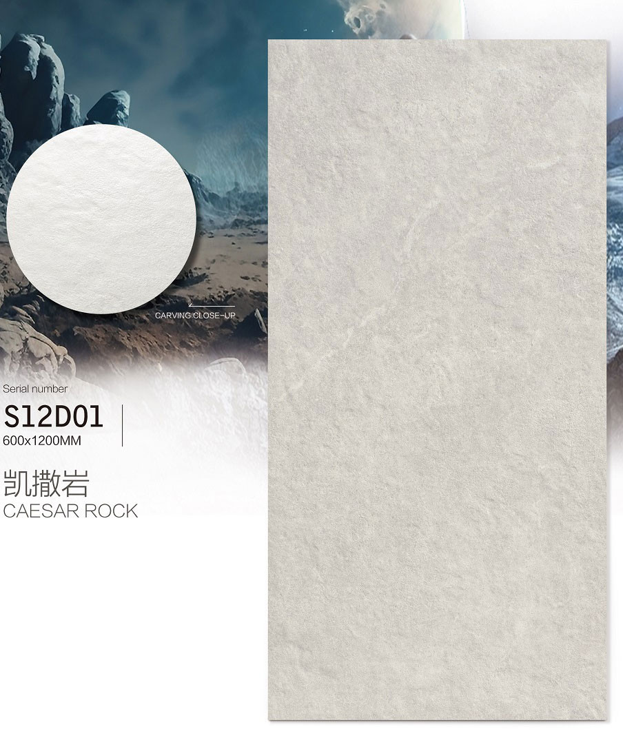 Durable Tiles Digital Mould Surface 120x60cm Indoor Wall Modern Porcelain Decoration Tiles For Shopping Mall
