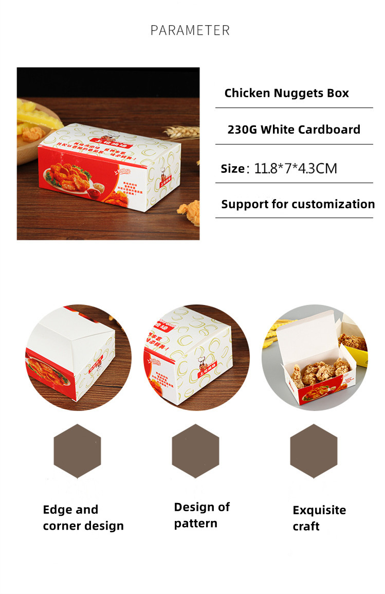 Biodegradable Paper Hamburger Box Cardboard Food Containers Take Out