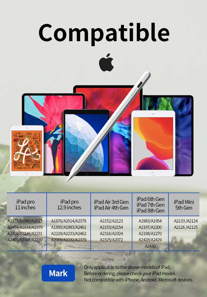 Aluminum Alloy Wireless Stylus Pen For Android/IOS/Windows With User Manual