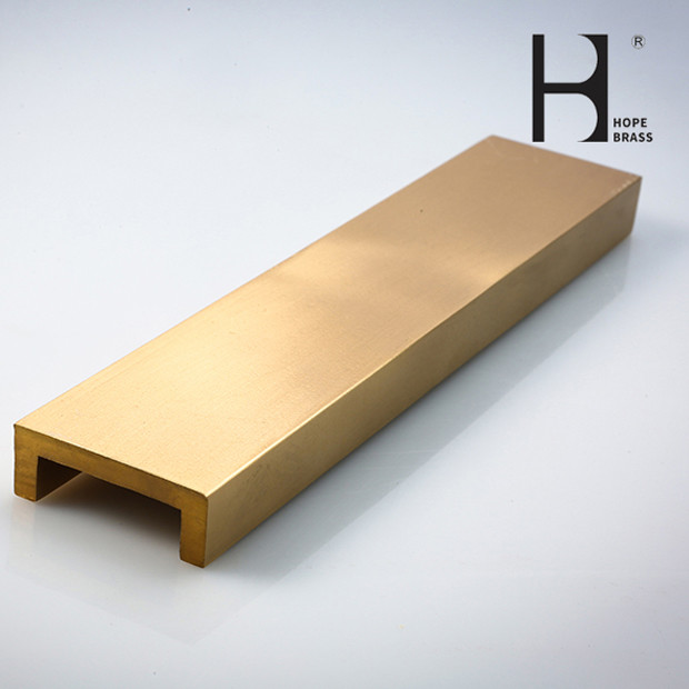 Solid Heat Resistant Brass U Profile CuPb3Zn39 Transition Profile Strip