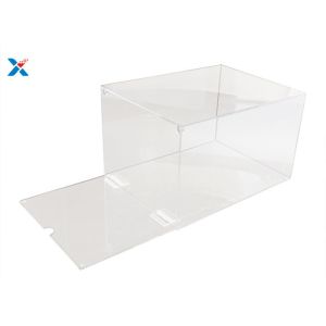 Transparent Color Acrylic Shoe Box Customized Shape Different Sizes With Drop