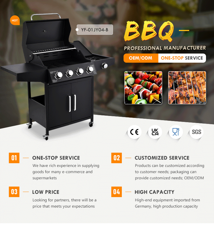 Easily Assembled 70.5*39.5*20 Portable Charcoal BBQ Grill Perfect for Outdoor Camping