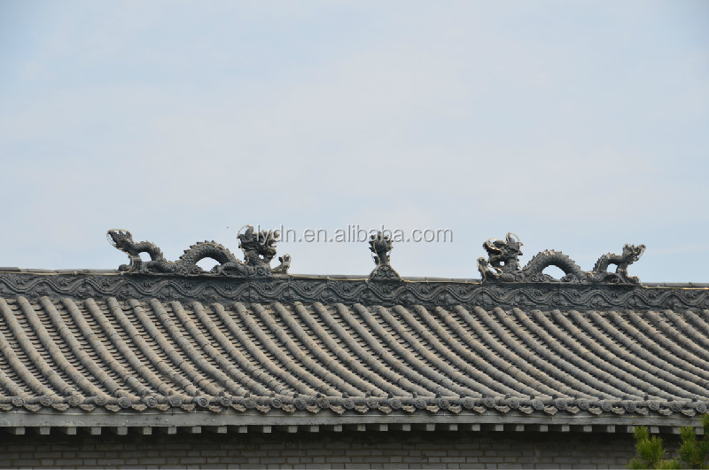 Traditional Grey Japanese Roof Tiles Temple Building 110mm Graphic Design