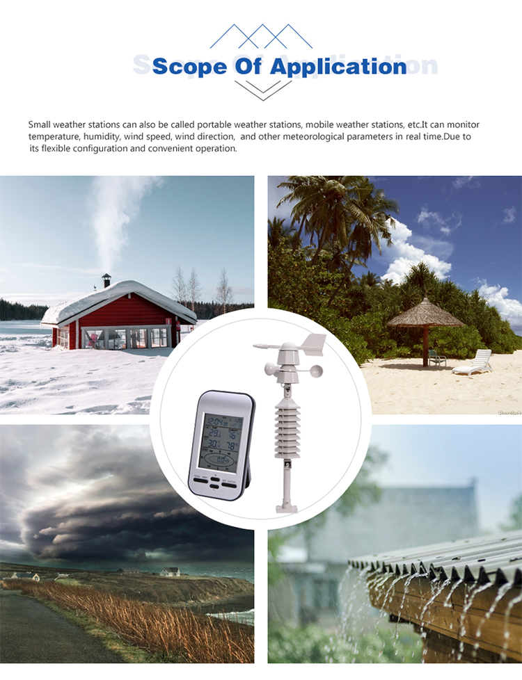 433mhz Professional Weather Station For Wind Direction Speed Temperature And Humidity