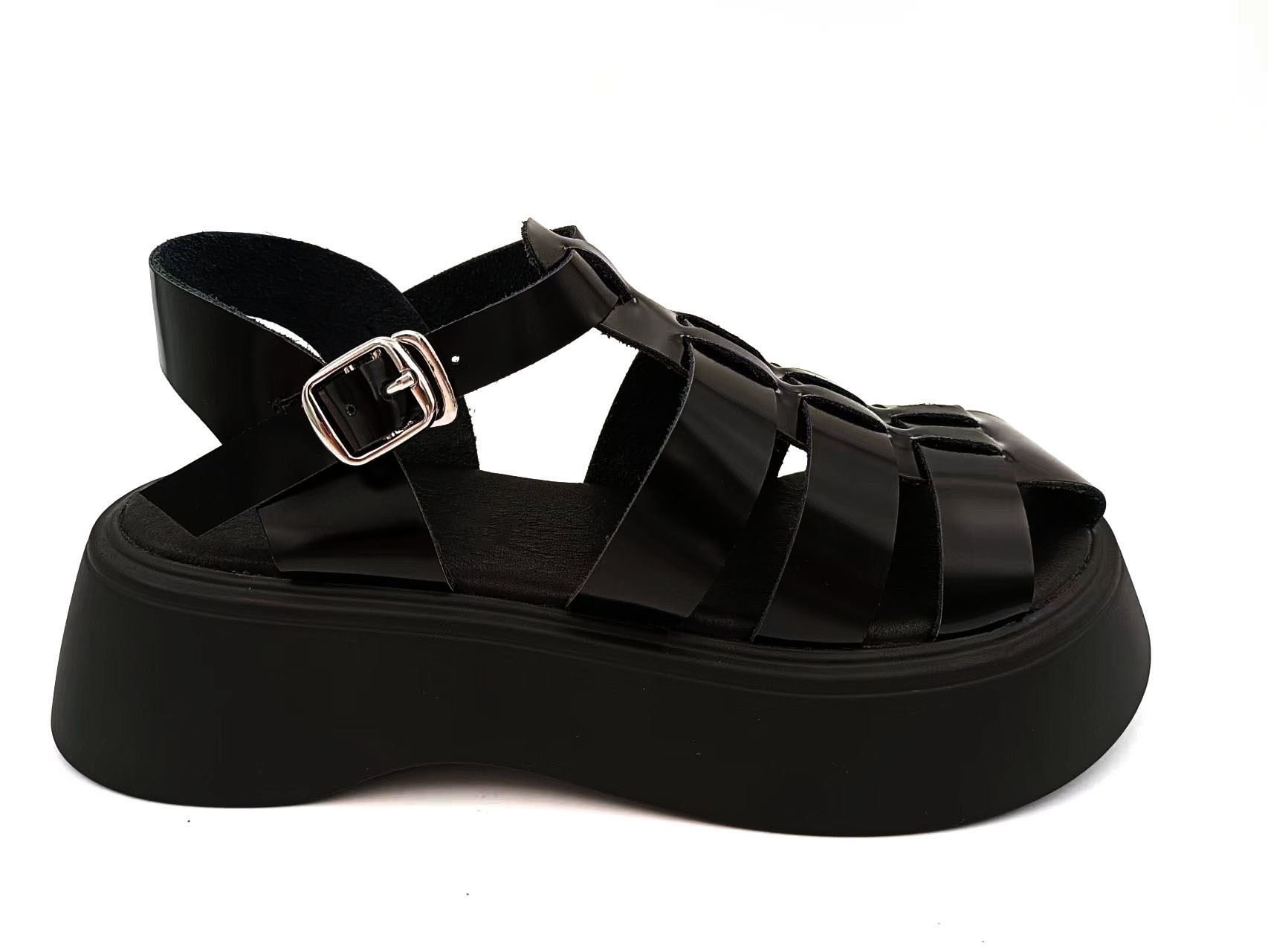 Lightweight Round Toe Platform Shoes Rubber Outsole Material For Female