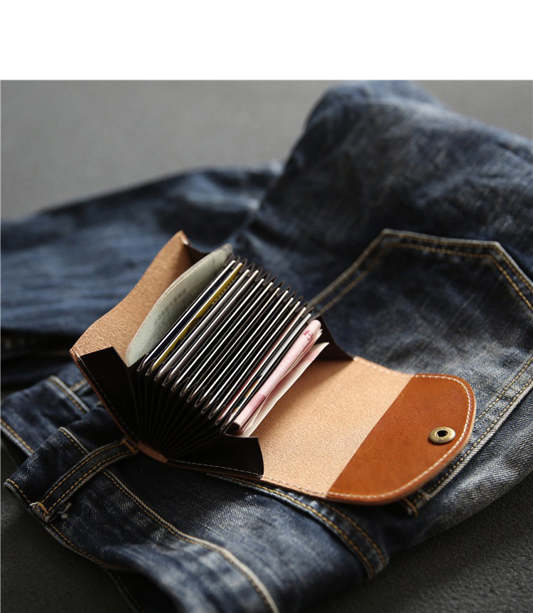 First-Layer Cowhide Buckle Wallet Men's Genuine Leather All-in-One Bag with Large Capacity