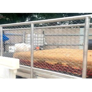 1.2mm-3.0mm SS Mesh Wire Cable Netting In 60/90 Degree With Ultrasonic Bath