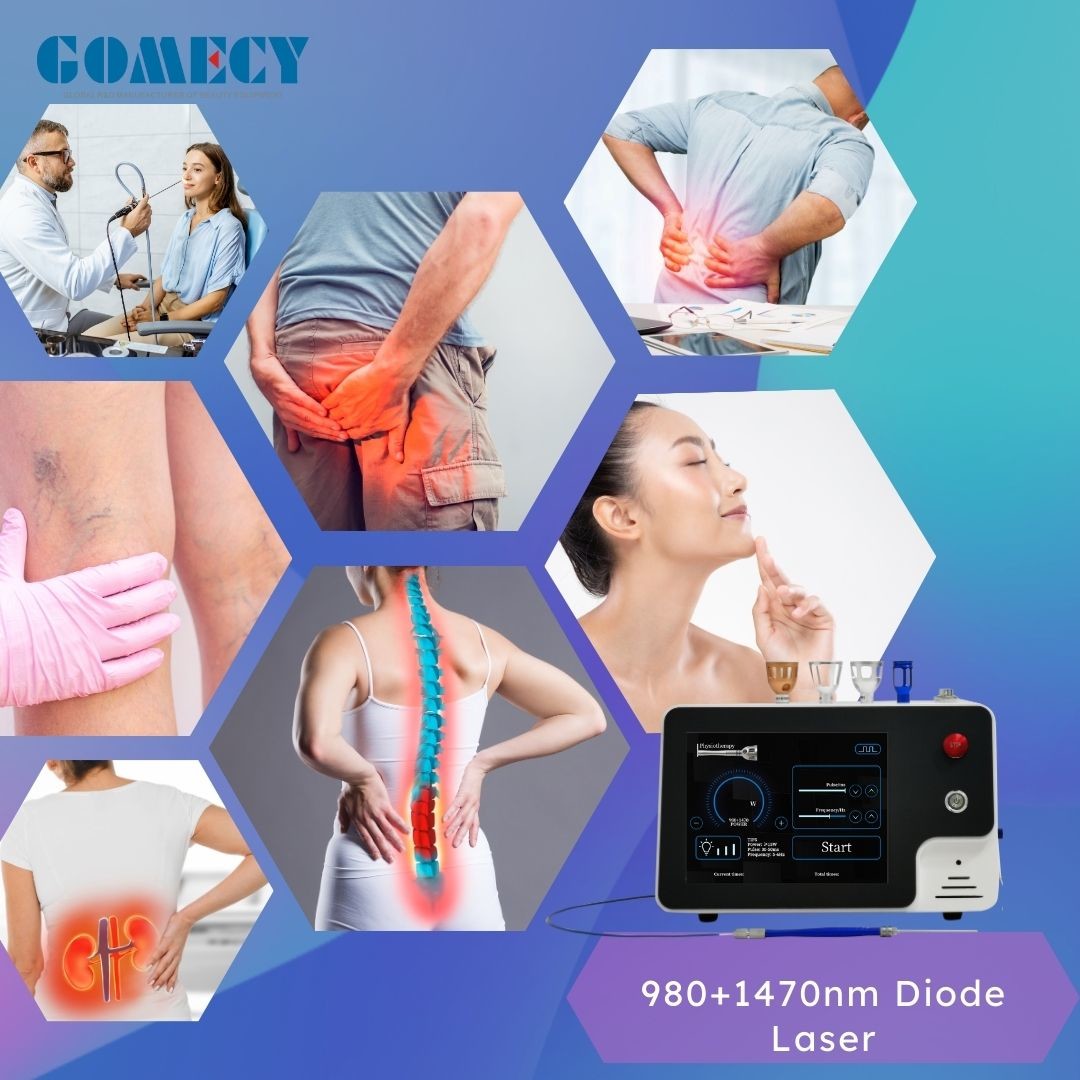 980nm 1470nm 6 In 1 Physical Therapy And Surgery Use Laser Machine Multifunctional