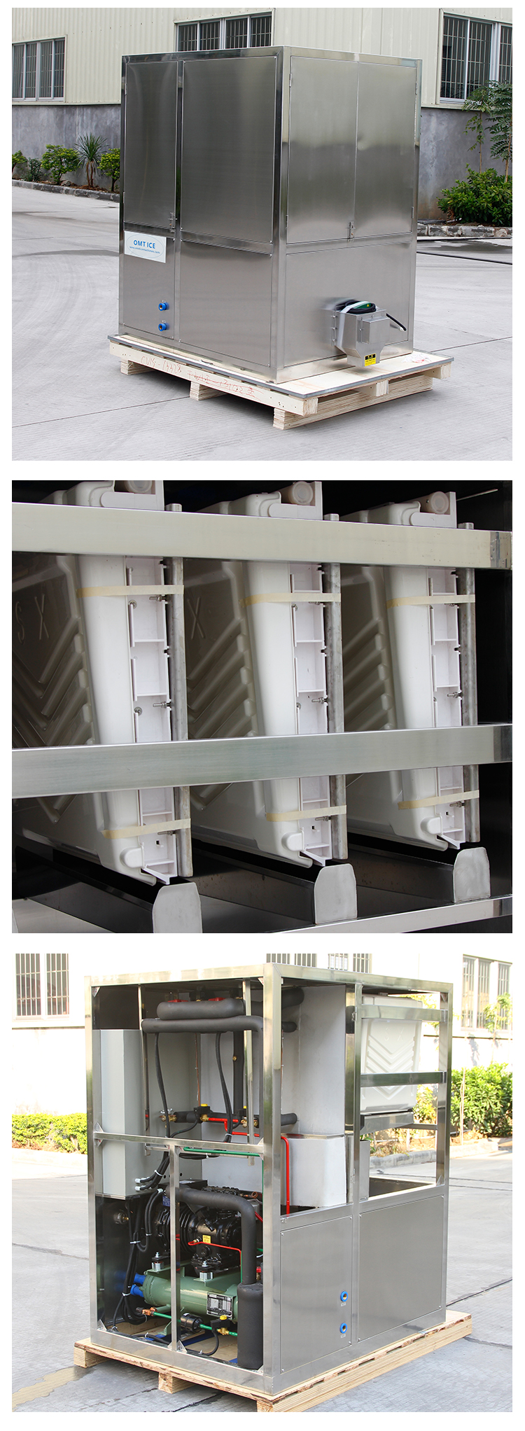 High Accuracy Automatic Ice Cube Machine Air Cooling Fatigue Resistant