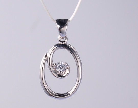 Infinity Hollow Circle 1.25mm/1.5mm Geometric Series 925 Sterling Silver Zircon Pendant With Laser Or Engraved Logo