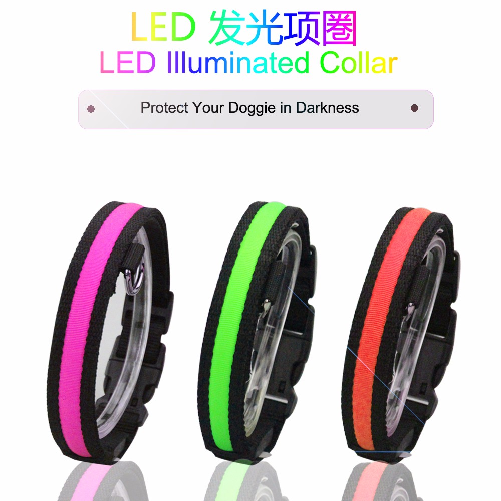 Polyser Dog Flasher Pet LED Dog Collar For Dogs And Cats Quick Release
