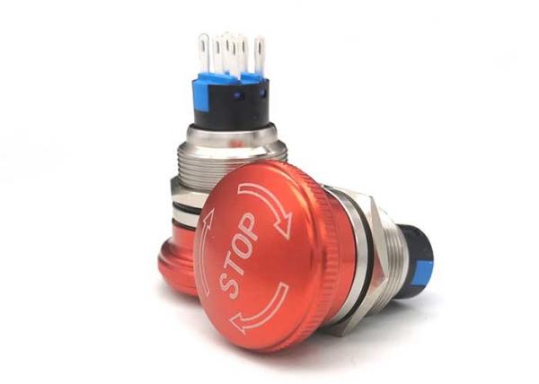 Mushroom Head Emergency Stop Panel Mount Push Button Momentary 304 Stainless