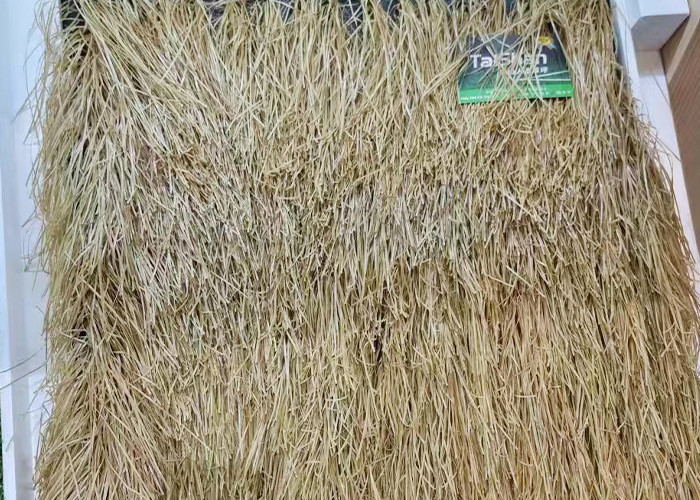 120mm Durable Polyethylene Synthetic Thatch Roof Lightweight Artificial Thatch Roof With Withered Color