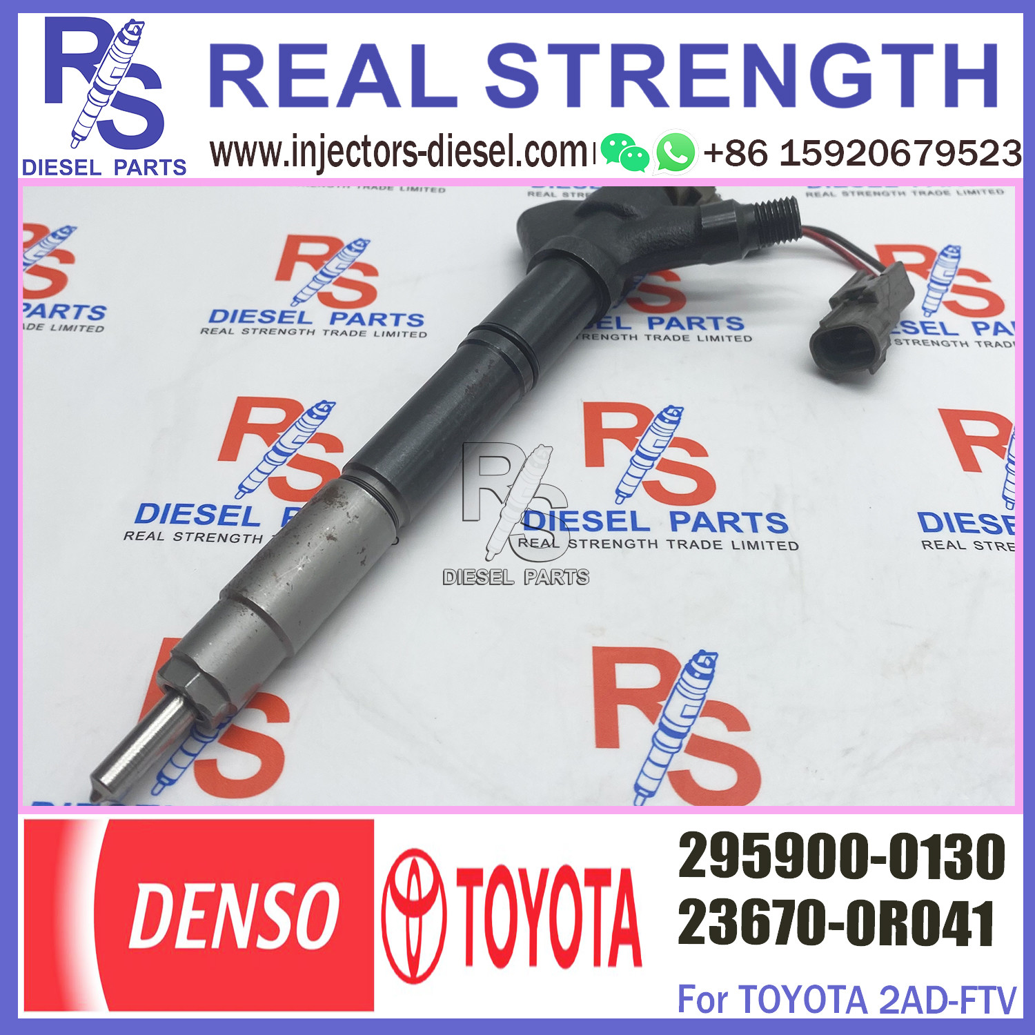 Diesel Fuel Injector 295900-0130 295900-0030 For TOYO-TA 23670-0R041 23670-0R040