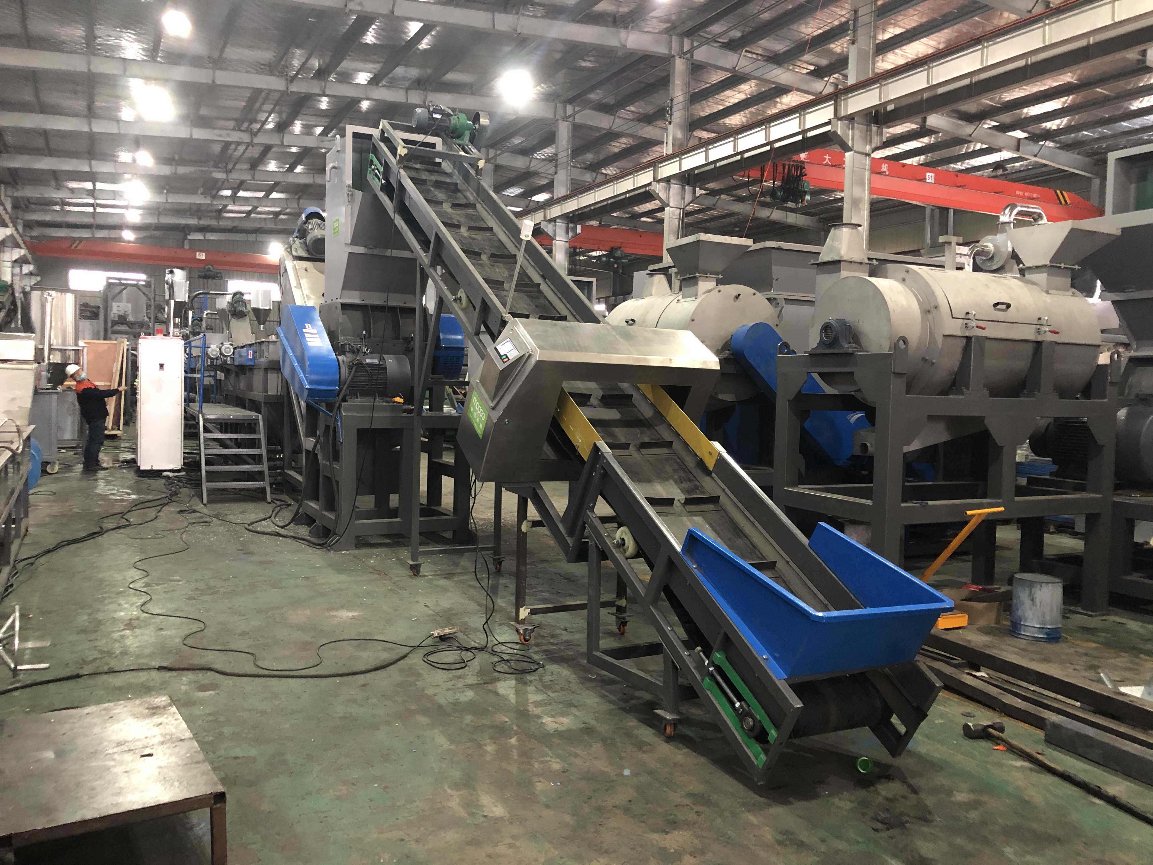 LDPE HDPE Plastic Pelletizing Recycling Machine Compactor Plant