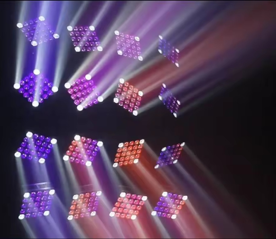 5X5 Led Matrix Rgbw Stage Lights Long Lifespan 12W Matrix Moving Head Light For Nightclub Concert