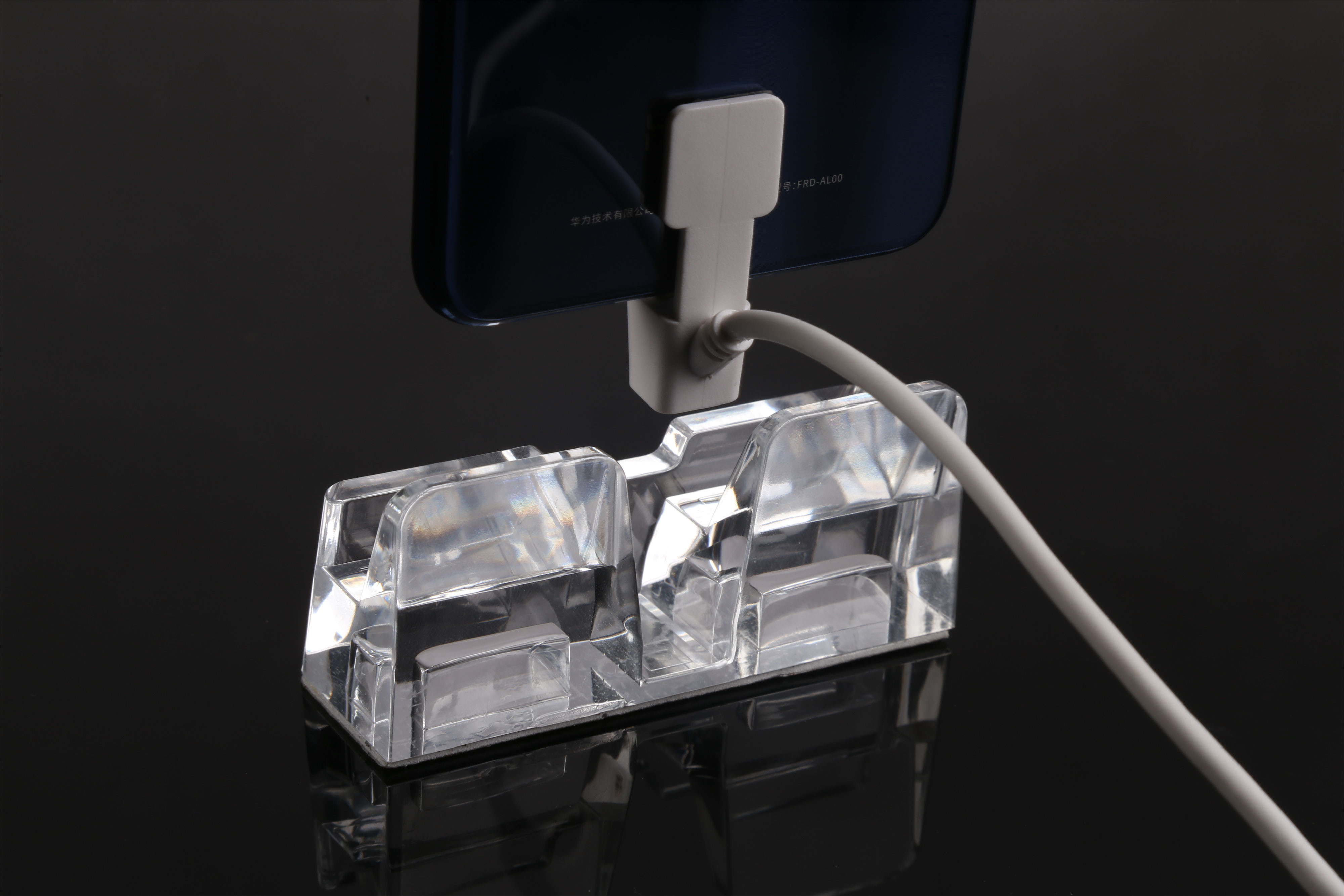 COMER Tablet pc anti-slip acrylic display cradles with alarm controller box for mobile phone retail stores exhibition
