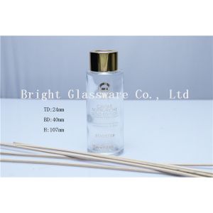 Custom Logo Glass Diffuser Bottles With Gold Screw Cap