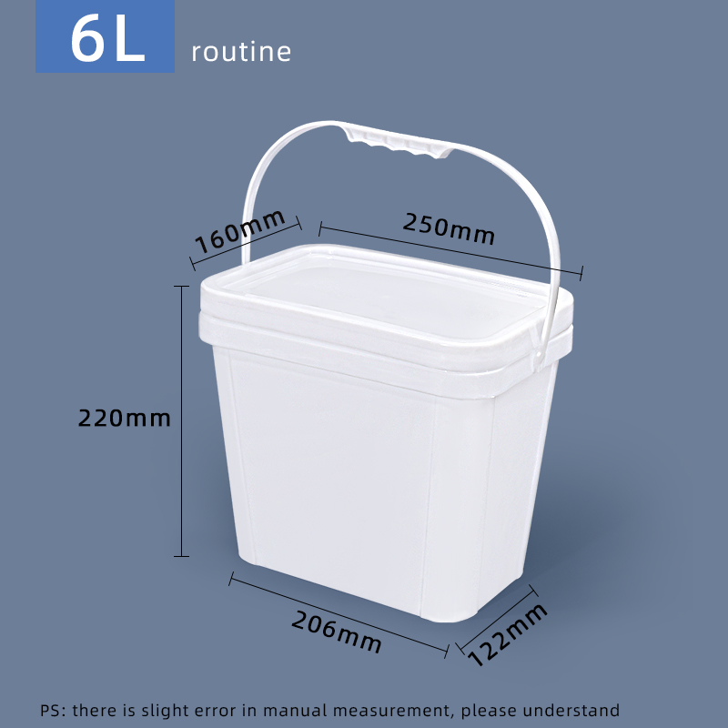 Professional Rectangle Airtight Bucket With Handle Lids 3.5L 5L 6L 20L Capacity