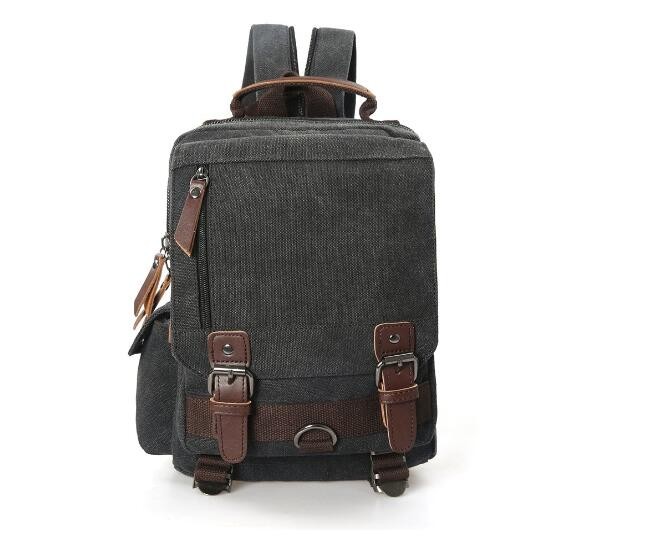 Slim Trendy Travel Backpack School Bag For College Students Vintage Style