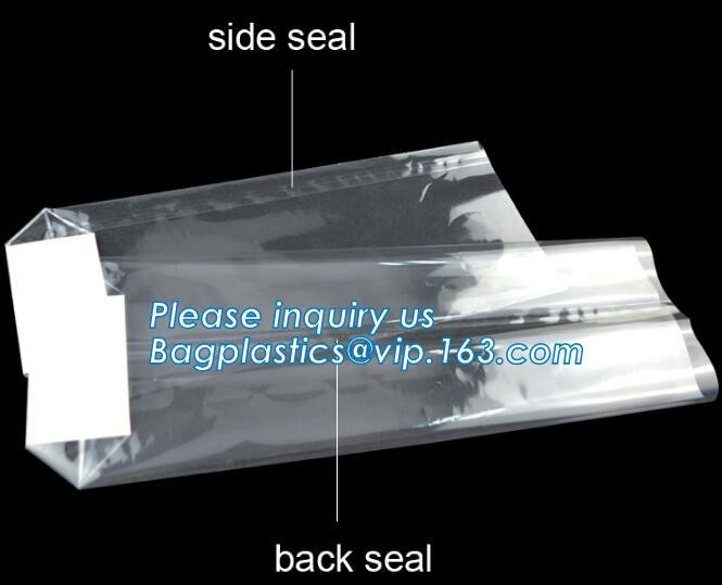 polypropylene Crystal Clear Cello Bags flat square block bottom opp bag,candy opp square bottom cello bag bagease packag