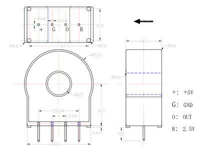 High Precision Hall Dc Current Sensor Closed Loop Hall Effect Sensor