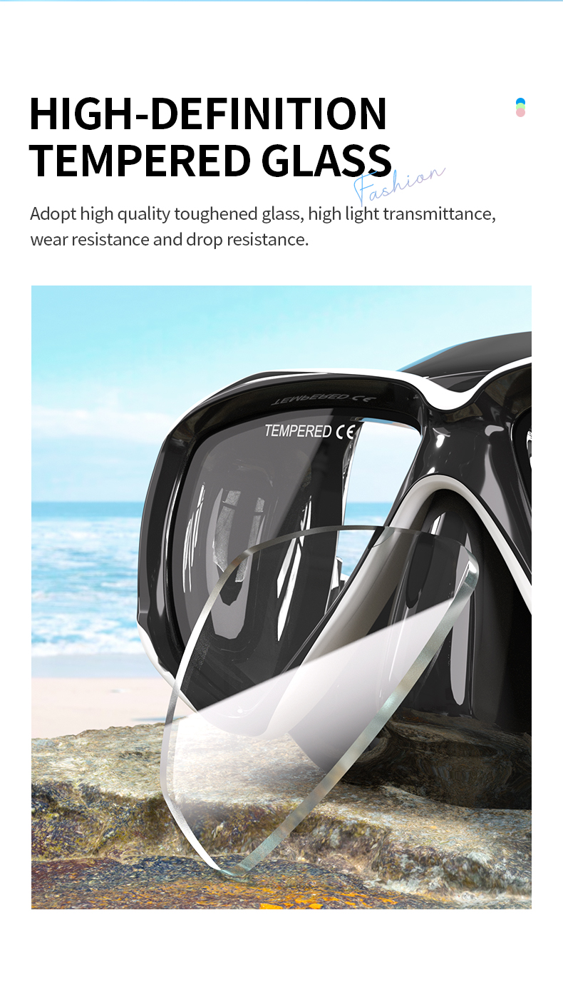 Half Face Kids Frameless Snorkel Mask Scuba Dive Gear Kit