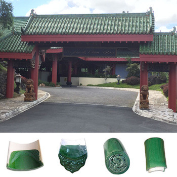 Asian Style Traditional Clay Chinese Roof Tiles For Garden Buildings