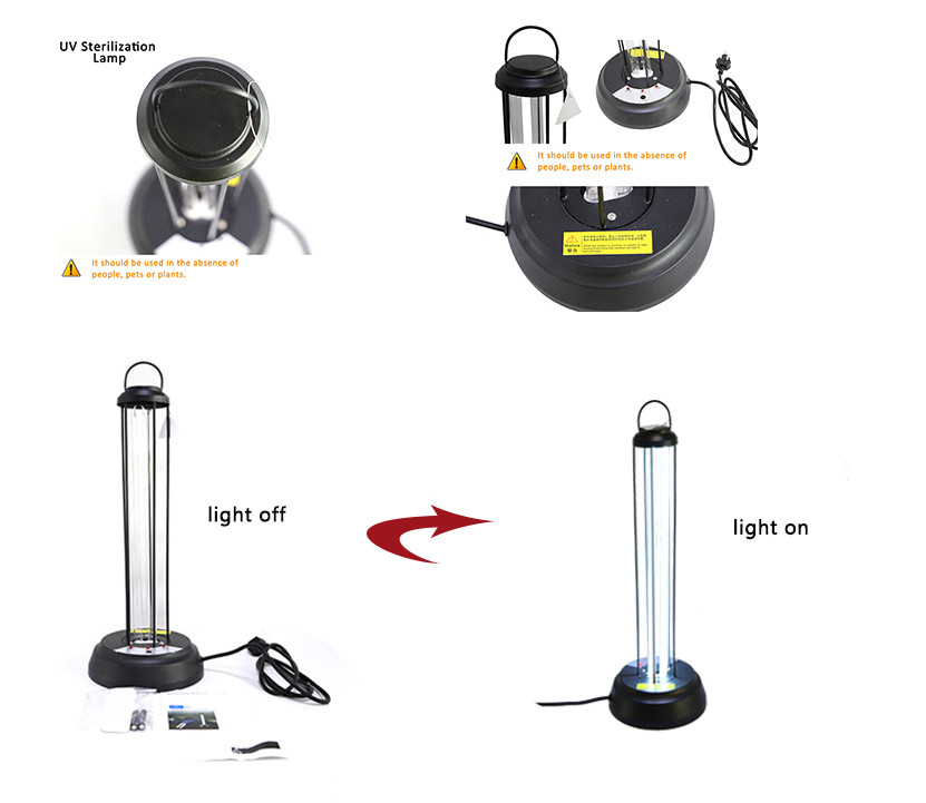 38W UVC Germicidal Lamp Remote Control Ultraviolet Sterilizing Disinfection