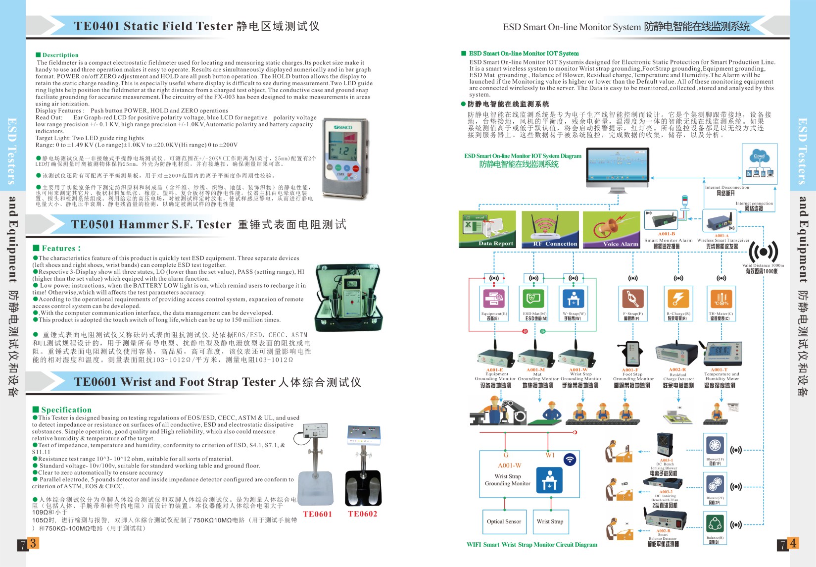 Rechargeable Li Ion Battery Ft3 M3 Handheld Particle Counter