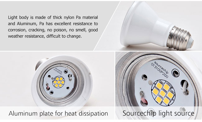 E27 SMD3030 CRI90 7W LED par light wholesale