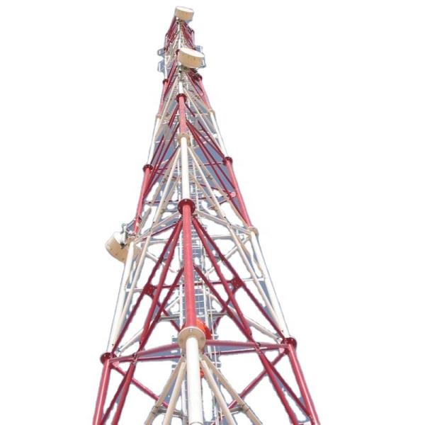 Quality 15m Microwave Transmission Tower , Triangular Telecommunication Tower for sale