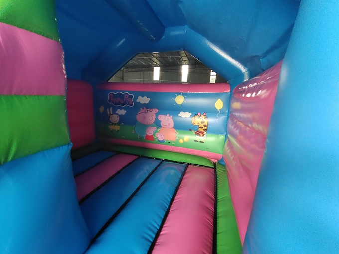 Commercial Outdoor Bouncer Infant Games Peppa Pig Cartoon Inflatable Bounce House With Slide Inflatable Combo For Kids