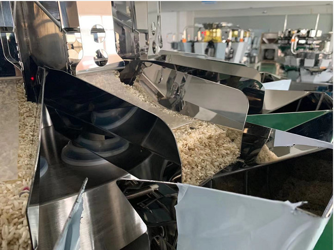 Grain Multihead Weigher Machine With 10'' Touch Screen Automation Packaging