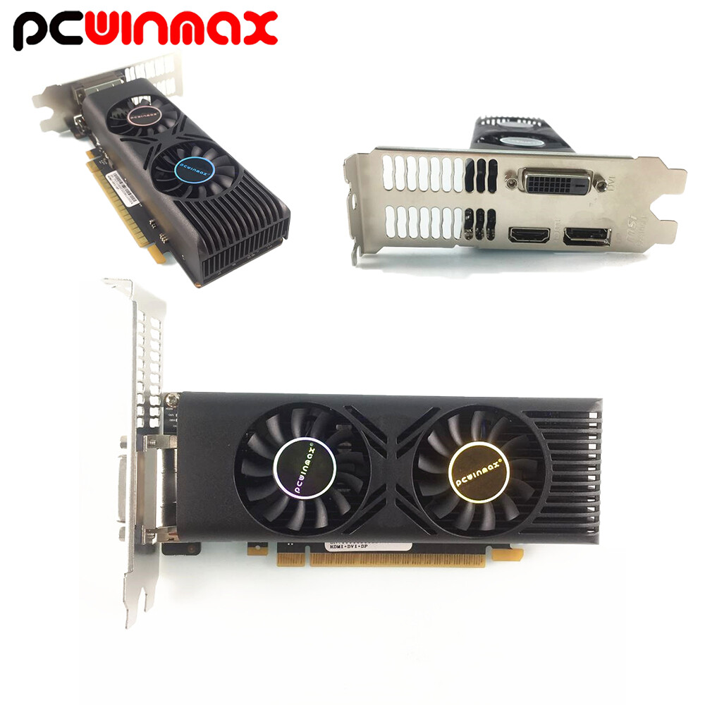 PCWINMAX GeForce GTX 1050 Ti 4GB Low Profile Video Card GDDR5 128bIT HD DP DVI Ports Graphics Card