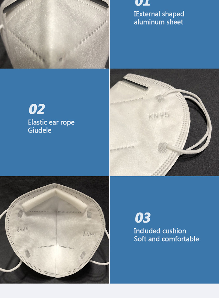 Prevent Flu Kn95 Face Mask Virus Protection Multi Layers single use