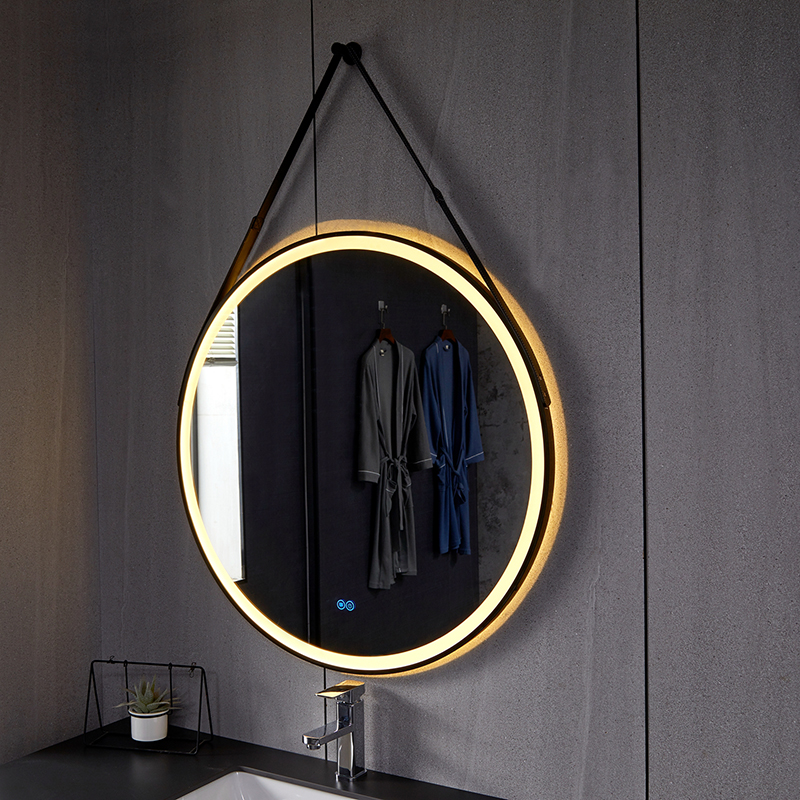 6500K Aluminium Frame Mirror 12V Touch Screen Wall Mirror Round