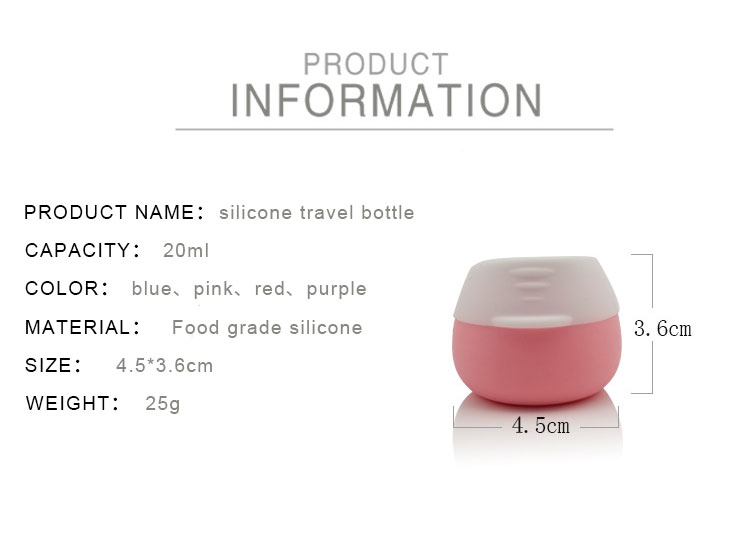 TSA Approved Colorful Silicone Travel Bottles 90ml